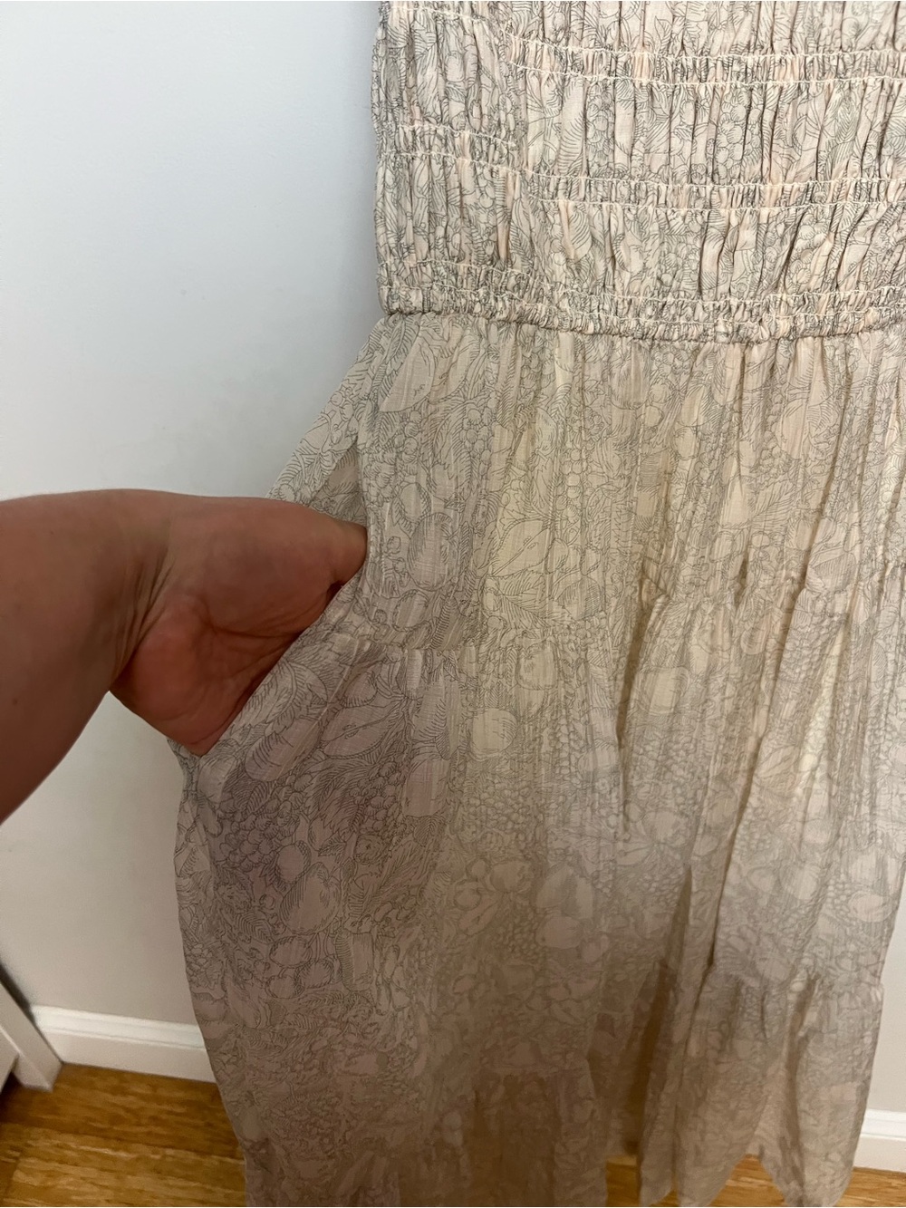 En Saison Smocked Tiered Maxi Dress with Mint Bow Straps - Size M (EUC) - Picture 7 of 9